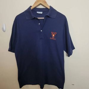 Vintage Virginia Mens UVA Blue Polo Cotton Medium Logo 7
